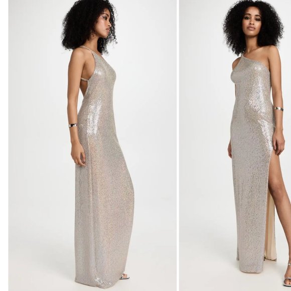 Elegant Silver Backless Dress - Picture 11 of 12